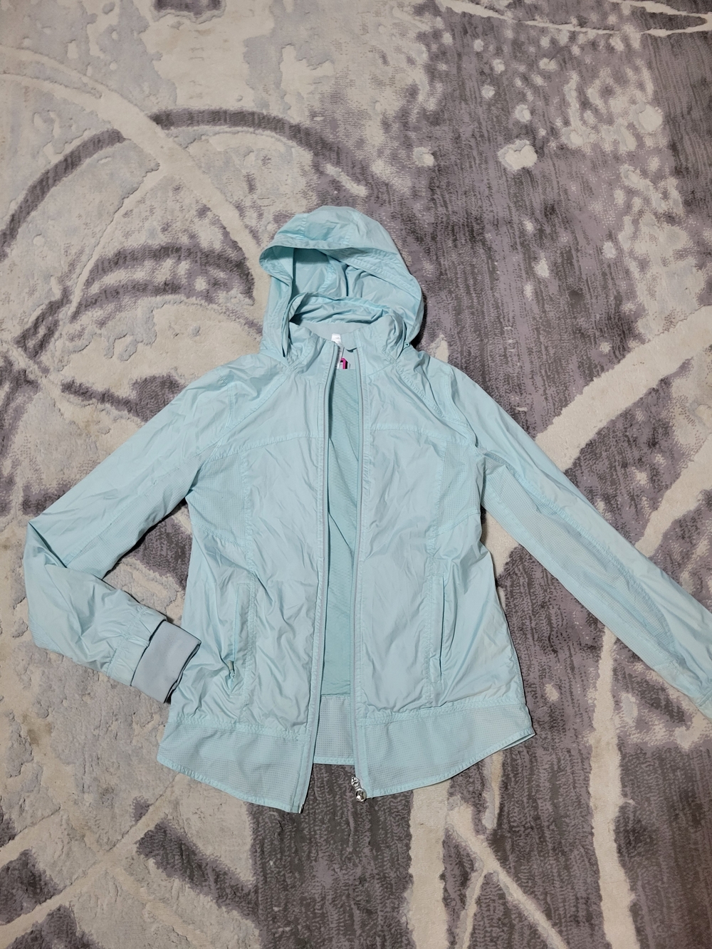 Iviv Light Aqua Packable Hooded Utility Jacket Size 12 Years